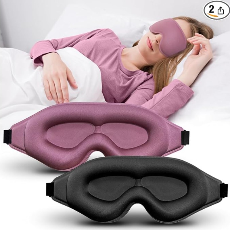 Sleep Eye Mask 3D - 2 paket Masker Mata 3D Canggih