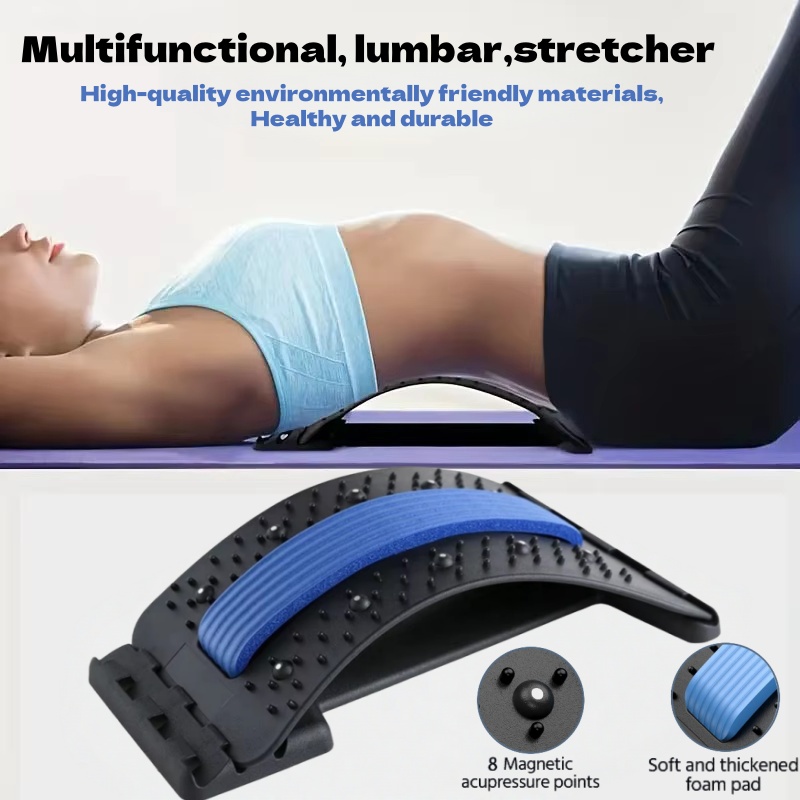 Back Stretcher Lumbar - Alat Peregangan Relaksasi Otot Punggung, Bantalan