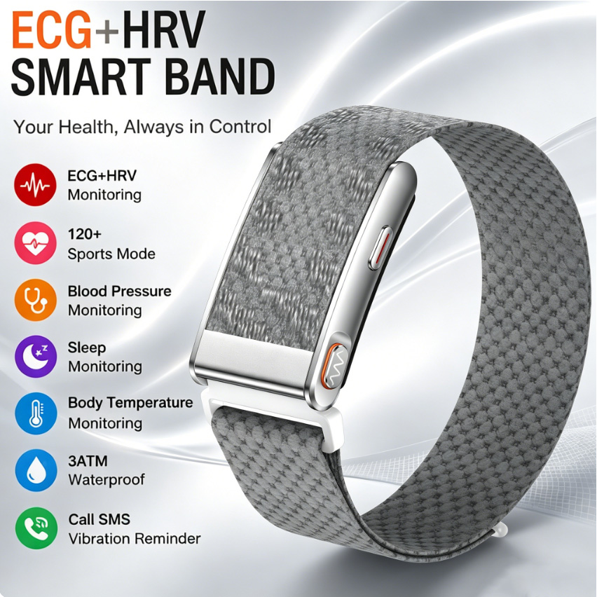 Health Wellness Zone - Gelang Kesehatan Pintar ECG HRV Monitor