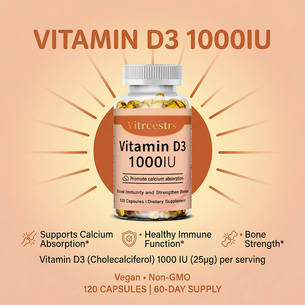 Kapsul Vitamin D3 1000 IU, Men - Health Wellness Day ulasan dan harga