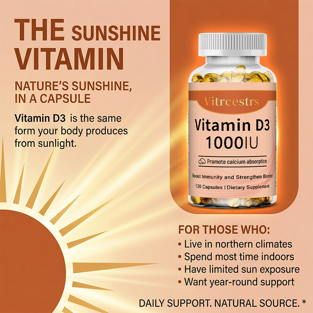 Kapsul Vitamin D3 1000 IU, Men - Health Wellness Day ulasan dan harga