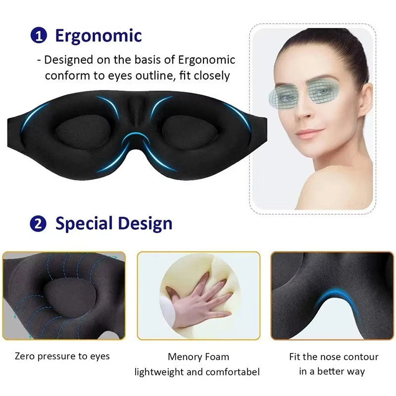 Masker Mata 3D Nyaman dan Bern - Sleep Eye Mask 3D ulasan dan harga